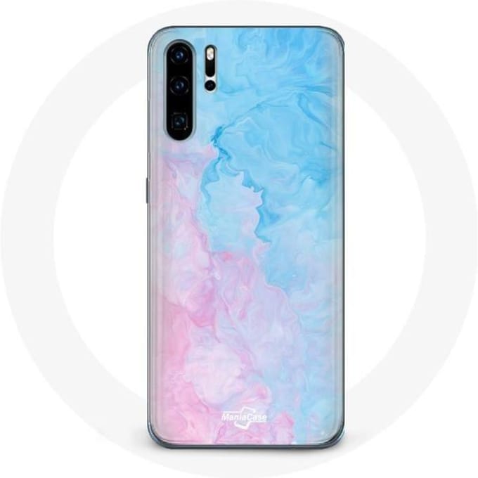 Coque pour Huawei P30 Fond bleu rose