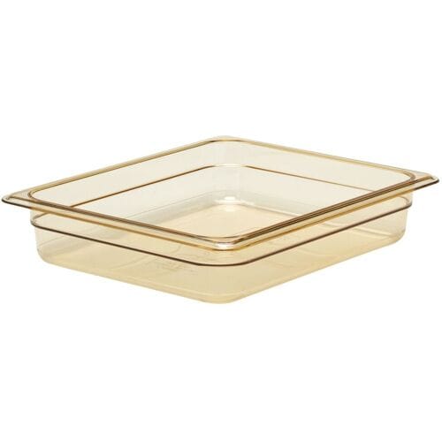 (6 stuks) CAMBRO H-PAN™ - Hittebestendige Gastronormbak 1/2 - Amber - Hoogte: 65mm