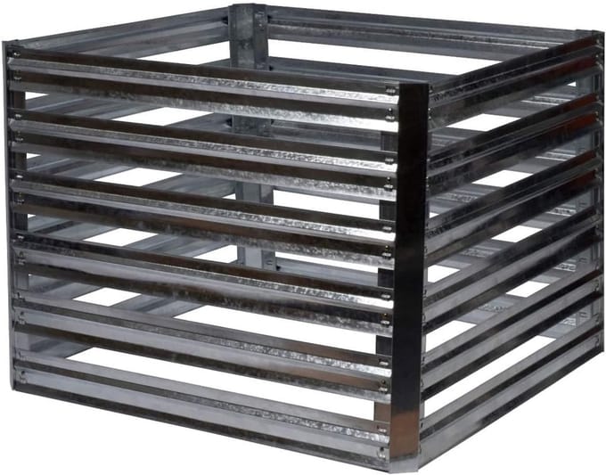 Compostvat voor Tuinafval en Keukenafval, Gegalvaniseerd Metaal, 93x93x70 cm