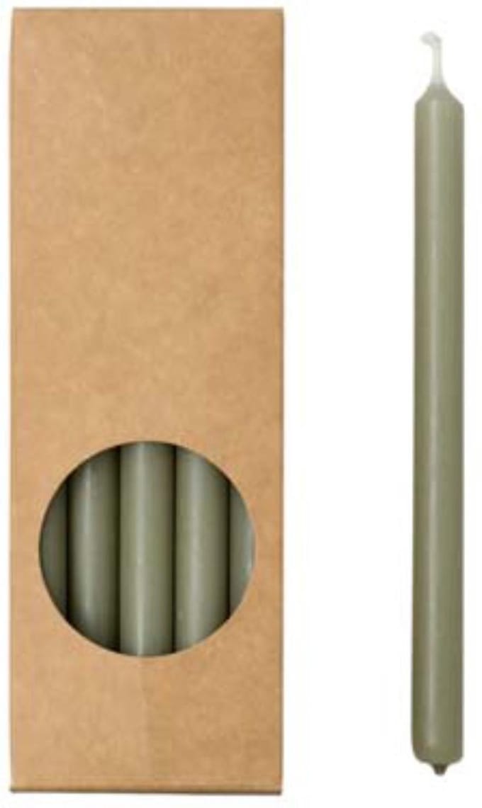 Rustik Lys potloodkaarsjes eucalyptus - paraffine - Ø 1,2 centimeter x 17 centimeter