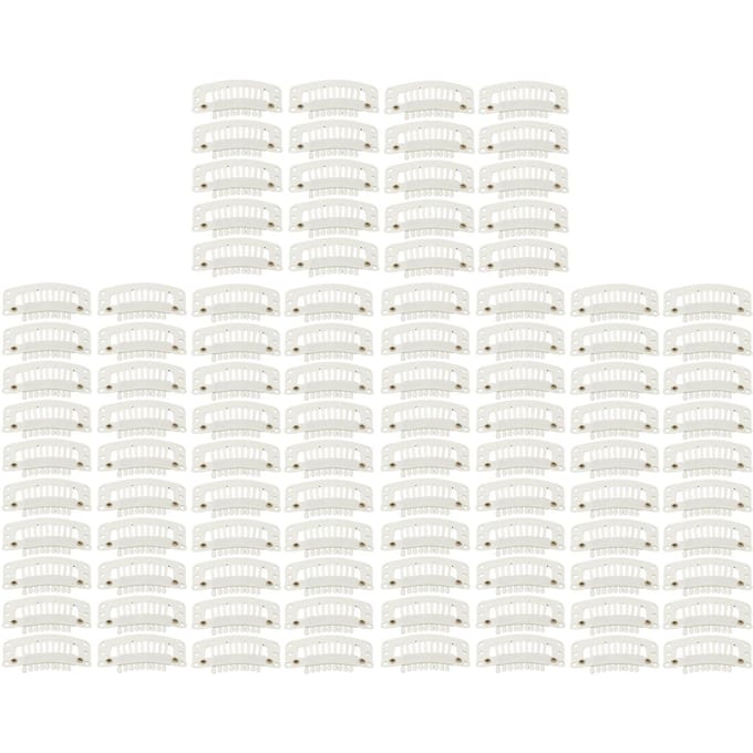 100 stuks 9 Tanden Hairextension Clips Multifunctioneel 32mm DIY Pruikclips voor Hairextensions Wit white
