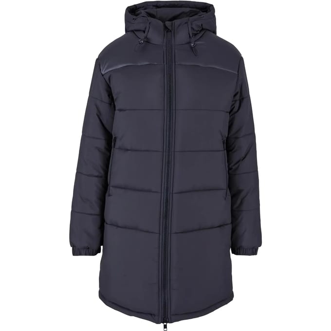 Urban Classics - Hooded Mixed Puffer winterjas - S - Zwart
