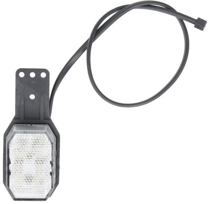 Aspock Flexipoint LED breedtelicht rechts - rood / wit op kleine rubber houder met 0,5m kabel