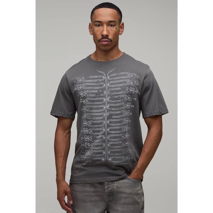 Antraciet Regular Napoleon Print T-shirt | Charcoal | Size Medium