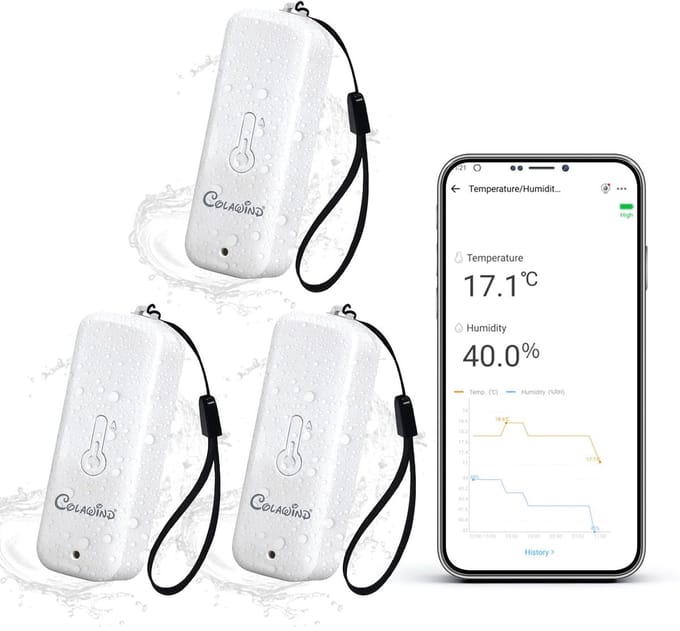 Temperatuur Vochtigheidssensor - Slimme Meter - Klimaat Monitoring - Draadloos Zigbee Protocol - 3 Stuks Set