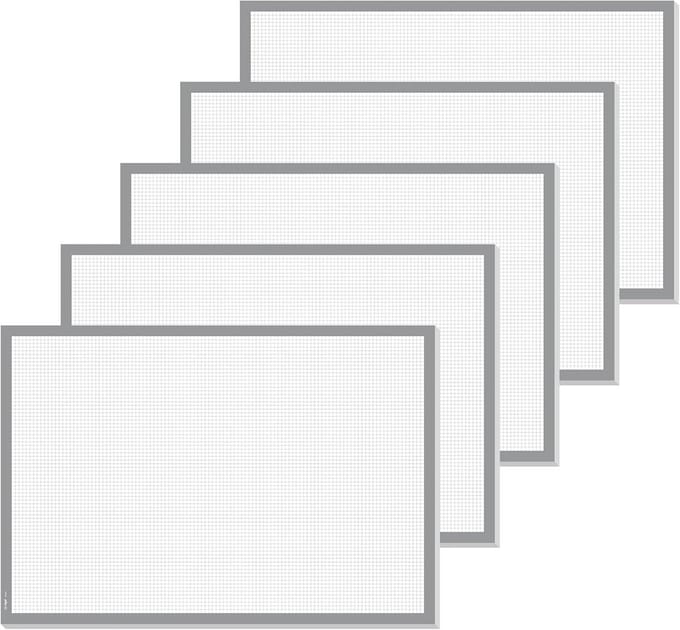 Grote Papieren Bureauonderlegger Afscheurbaar A2 Notitieblok Grijs 5 Stuks
