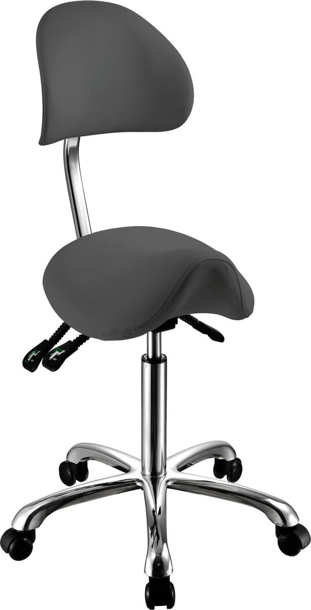 Collini Royal Supremo Ergonomische Zadelkruk Antraciet | Professionele Tabouret