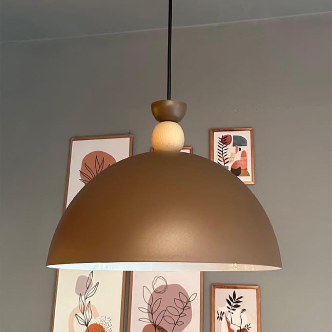 Bamyum Yimpi Hanglamp Industrieel Metaal Ø30 cm, Vintage Hanglamp, E27 Pendellamp