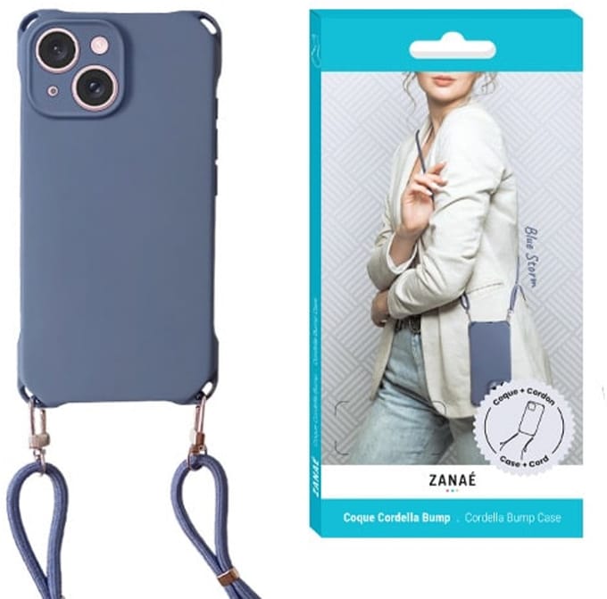 Zanae - Backcover iPhone 15 - Cordella Bump - Blauw