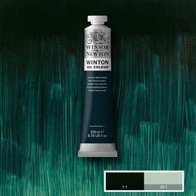 W&N Winton olijfolie 200 ml - 048 Phthalo Diepgroen