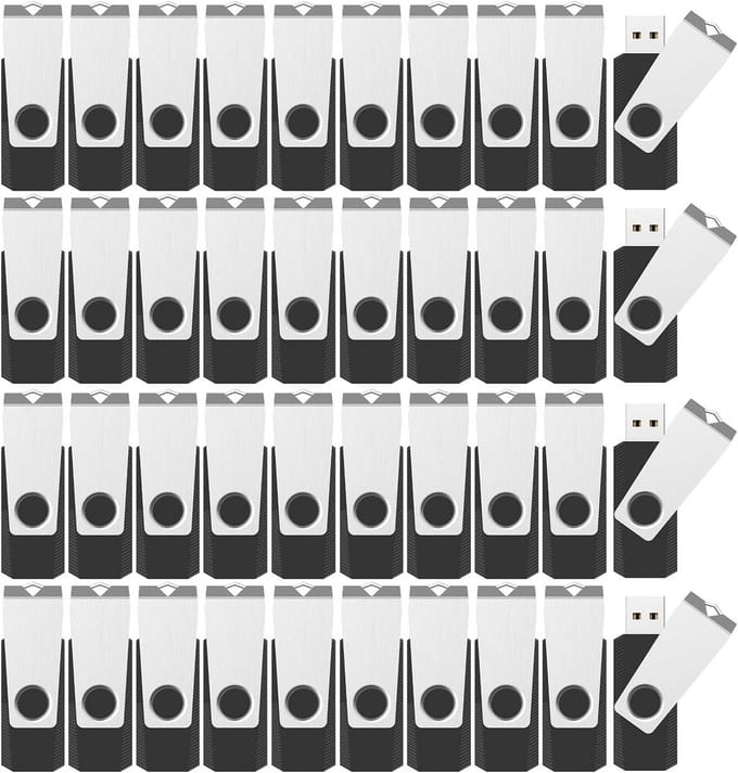 50 stuks USB-flashdrives 8 GB USB 2.0 Geheugensticks Draaibaar