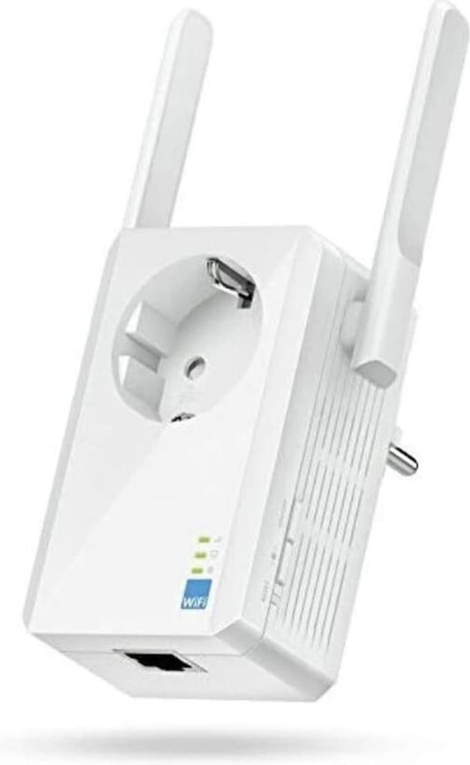 DD Wifi Versterker Stopcontact - Repeater - Schakelaar - 7x11x8cm - Wit