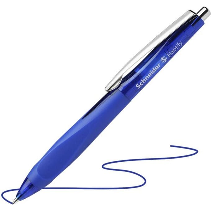 Schneider balpen - Haptify - blauw - penpunt M - S-135303