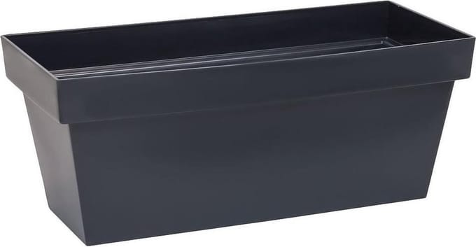 Bloembak Balkonbak Cube Case 60x26x24cm ANTRACIET Prosperplast