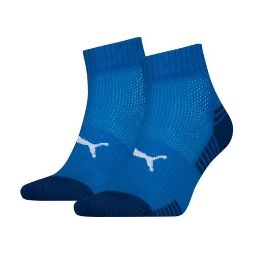 Puma Sport Cushioned Quarter (2-pack) - hoge enkelsokken - blauw