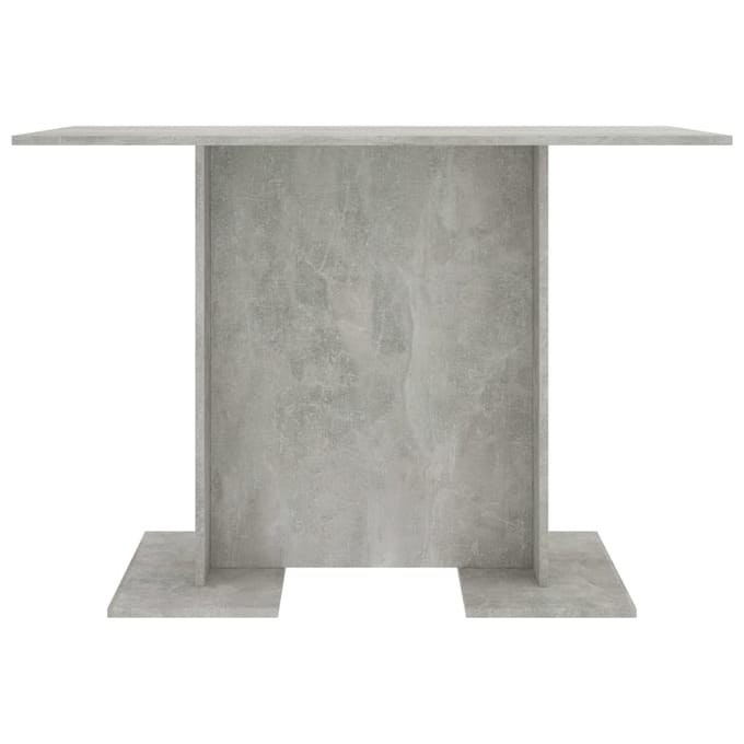 vidaXL - Eettafel - 110x60x75 - cm - bewerkt - hout - betongrijs