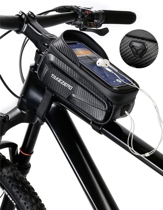 EtuiTab - Fietstas - Waterdicht - 2L - Zwart met Koolstofafwerking
