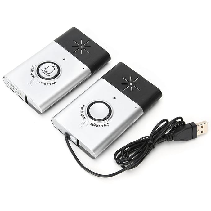 2.4GHz Mini Draagbaar Twee-Weg Spraak Intercom Draadloos Deurbel Intercom Systeem