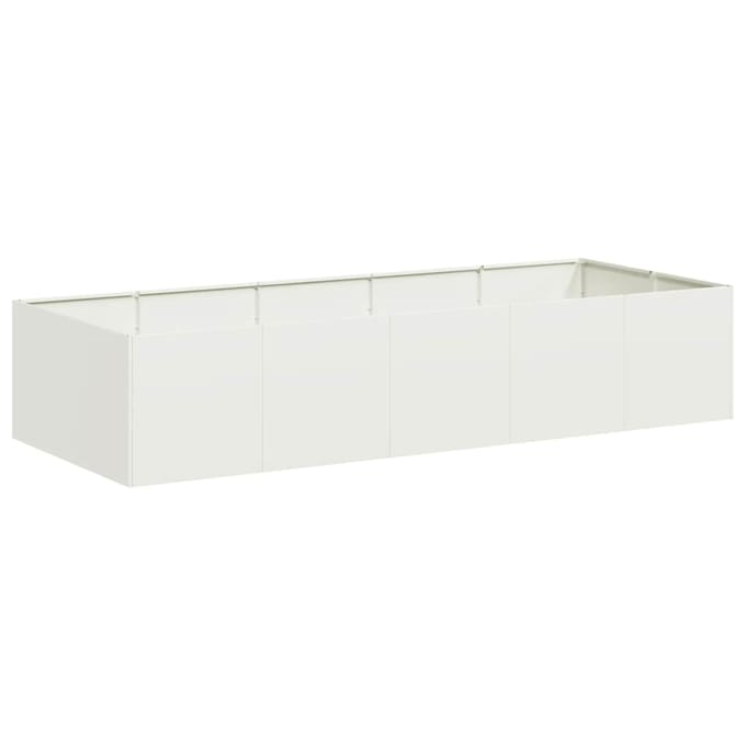vidaXL - Plantenbak - 200x80x40 - cm - staal - wit
