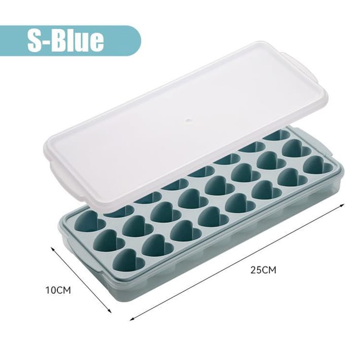 24 grilles en silicone réutilisable en forme de cœur pour glaçons à cocktail, moule à glaçons pour bar, machine à glaçons pour vin bleu
