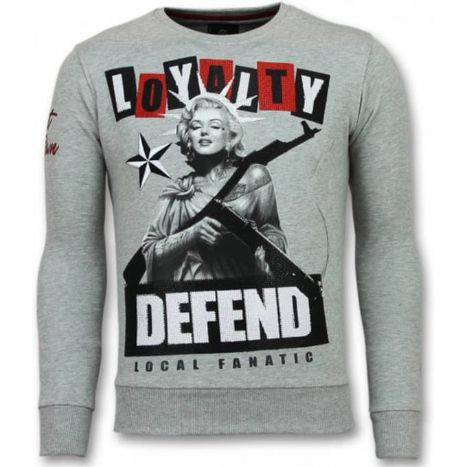 Marilyn Trui - Monroe Heren Sweater - Truien Mannen - Grijs