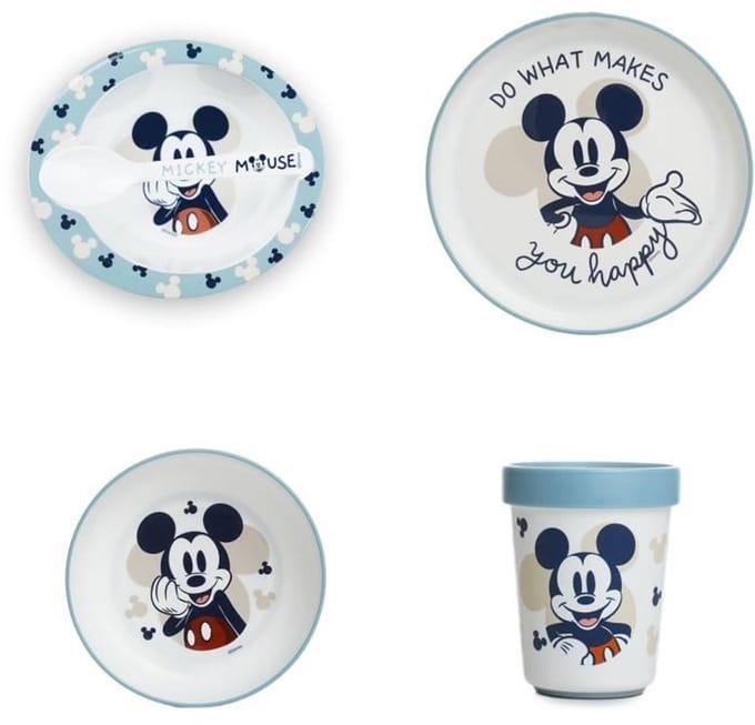 THERMOBABY MICKEY Maaltijdpakket 2e leeftijd - 3 borden + een kopje + 1 lepel