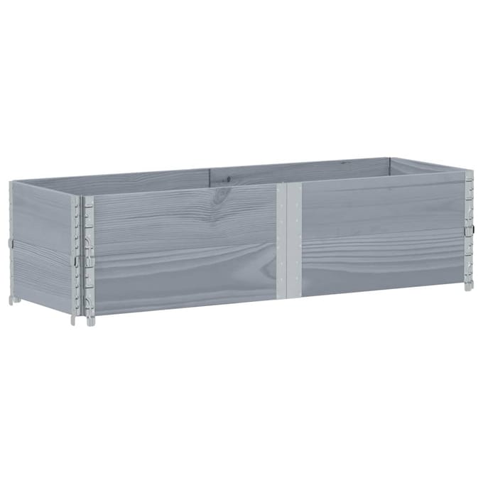 vidaXL - Plantenbak - 150x50 - cm - massief - grenenhout - grijs