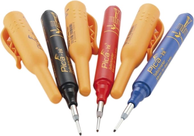 Pica Ink 150/40-41-46 diepgatmarkerset  (zwart/rood/blauw)
