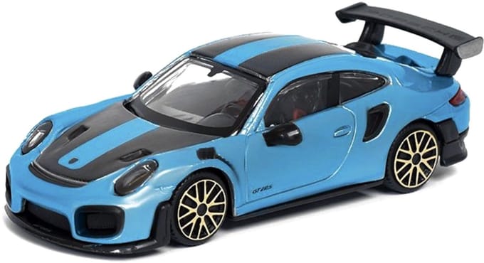 Bburago Porsche 911 - Modelauto - Schaal 1:43 - Blauw/Zwart