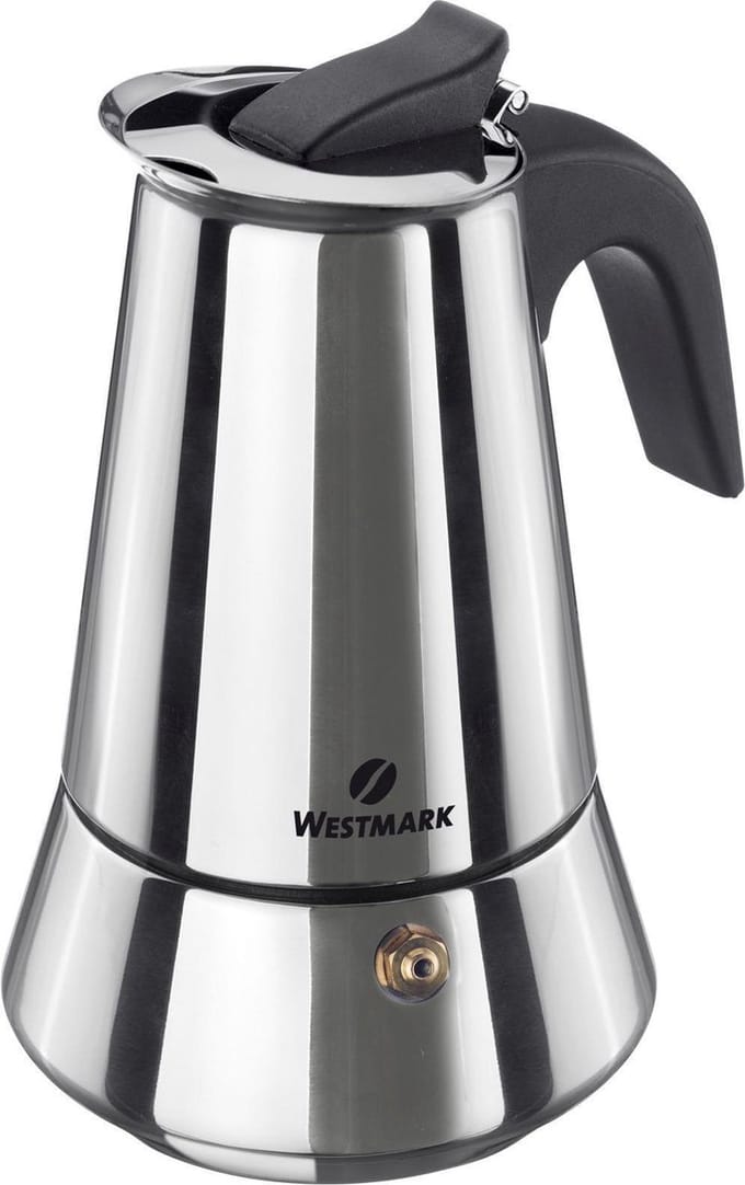 Westmark Brasilia Plus 4-kops Italiaanse espressokan uit rvs