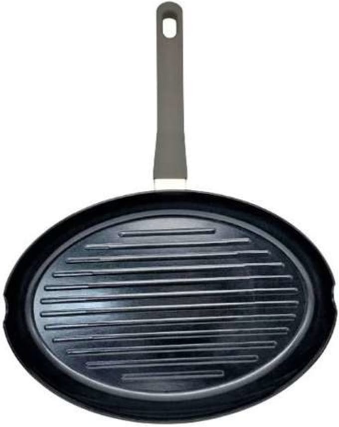 Ovale grillpan voor vis Black Stone 34x23H4cm