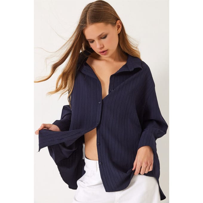 Oversized Textuur Shirt