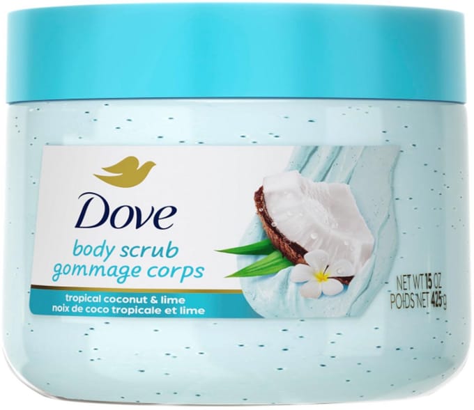 Dove Body Scrub - Tropical Coconut & Lime - Moisturize, Exfoliate and Nourish - 444ml