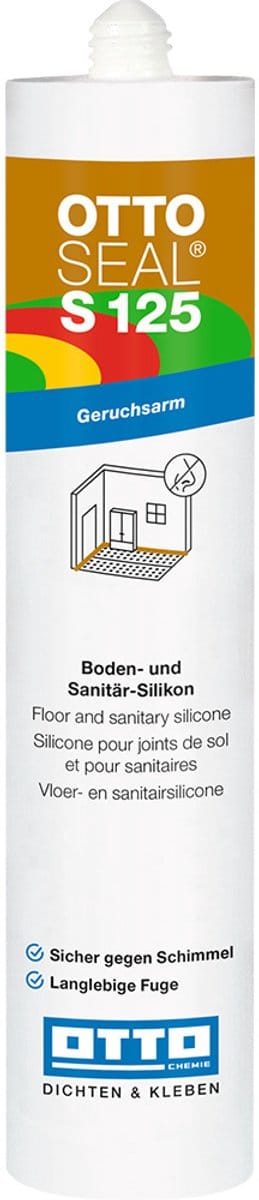 Ottoseal S125 vloer- en sanitairkit - 310 ml koker - mat eiken wit - alkoxy voor sanitair en bouw