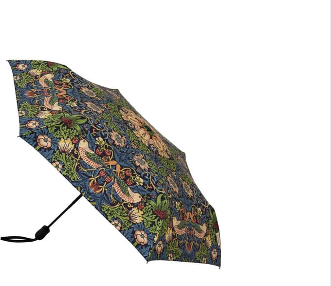 Paraplu - automatisch - opvouwbaar - Strawberry Thief Blue - Blauw - William Morris