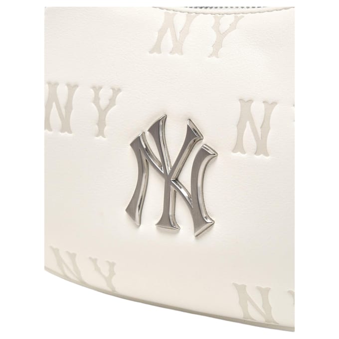MLB New York Yankees Vintage Monochrome Reliëf Tote Bag Unisex Tote Bag Crème 3ABQM016N-50CRS Basic Set (Bag) white