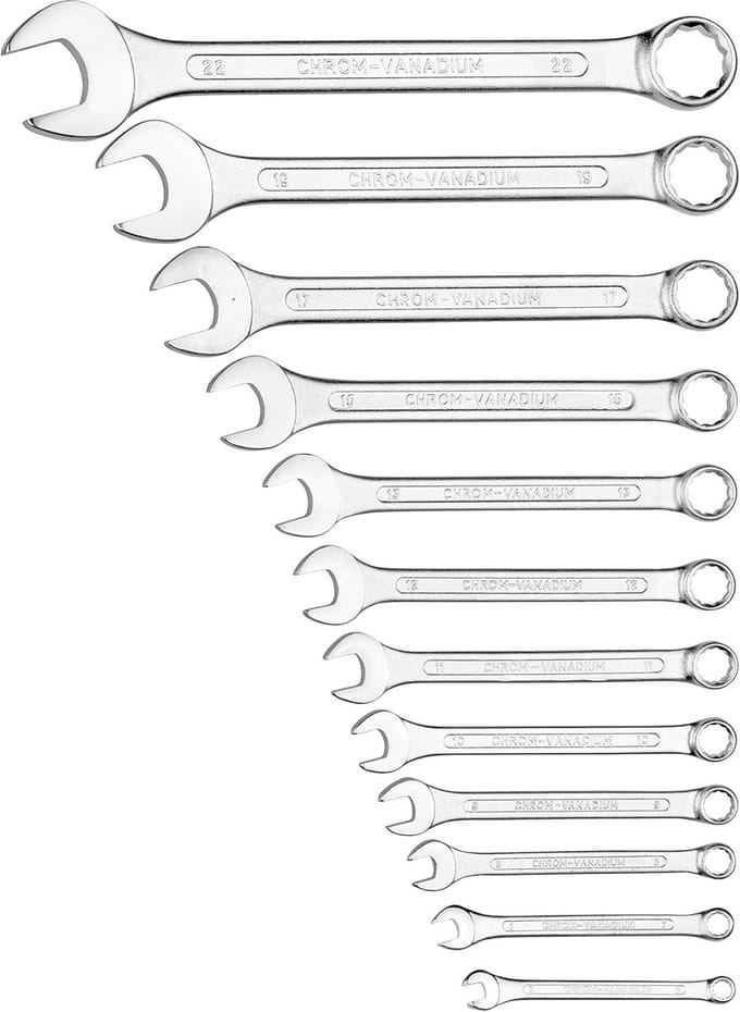 12-delig Vorkringsleutelset 6-22 mm - Ergonomisch Ontwerp