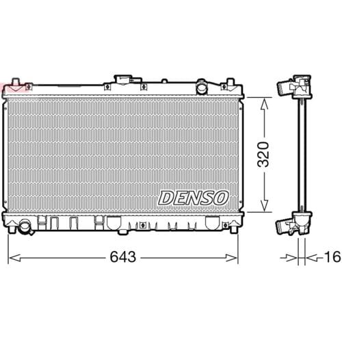 Radiator, motorkoeling DENSO DRM44031