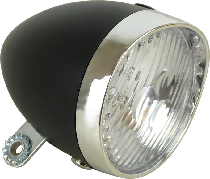 Dresco Koplamp Fiets Classic Zwart - Fietsverlichting - Classic - 3 LEDs - Zwart