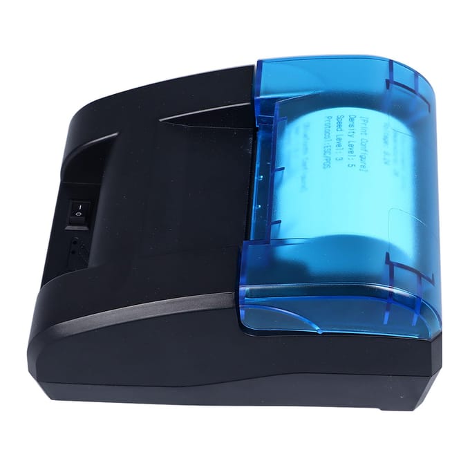 58mm Thermische Printer BT USB-verbinding 70mms Hoge Snelheid Eenvoudige Bediening Verzendetikettenprinter US Plug blue