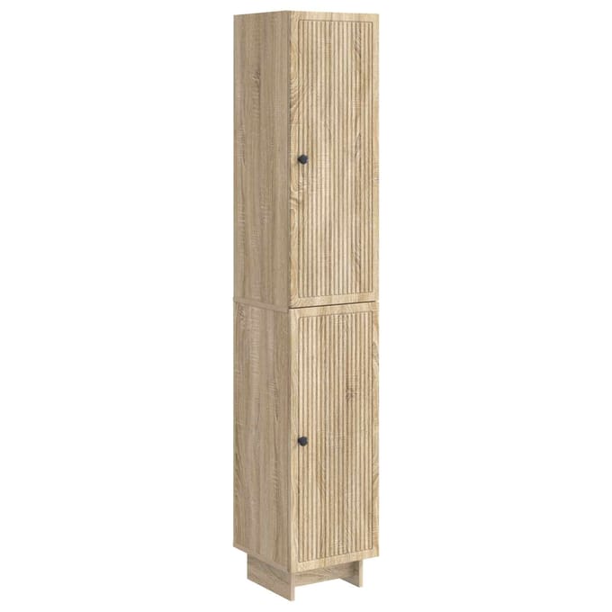 vidaXL - Kast - Set - 2 - st - Sonoma - Eiken - Bewerkt - hout