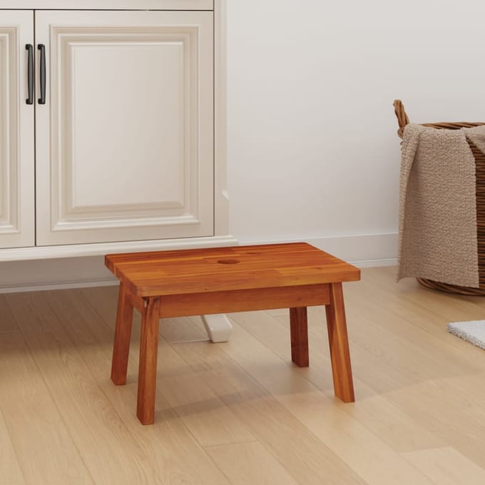 vidaXL - Opstapkruk - 38x26x22 - cm - massief - acaciahout
