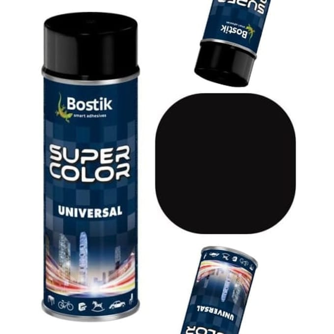 Bostik - Universele Spraylak - Zwarte Mat - 400 ml - Synthetisch Alkyd