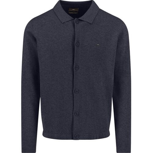 Fynch-Hatton Vest Subtle Cotton Mélange Buttoned Superfine Cotton Navy / male
