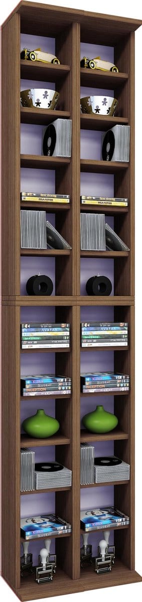 Houten CD DVD standaard Legbord Opbergrek Almera