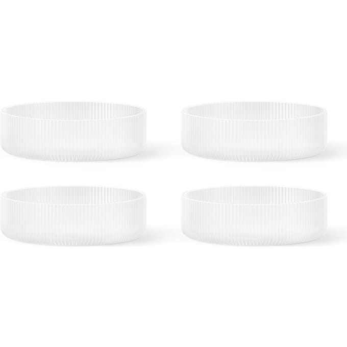Ferm Living Ripple Serveerschaal - set van 4 - frosted