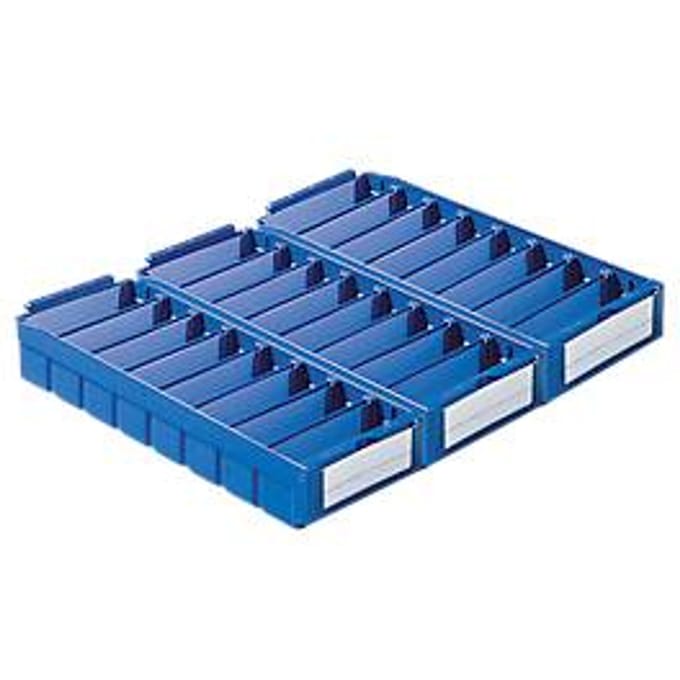 Voordelige set: 3 x Stellingbakken RK 400 incl.. 10 scheidingswanden GRATIS