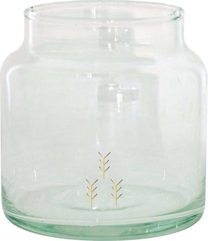 TAK Design Vaas Arrows S - Handgemaakt - Glas - Ø10 x 11 cm - Goud