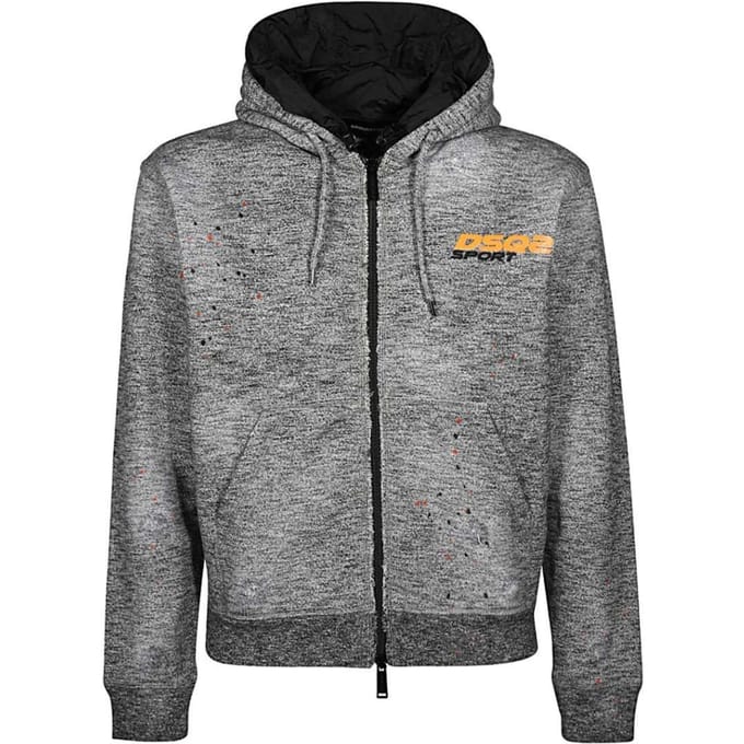 Dsquared2 DSQ2 Sport Paint Splash grijze hoodiejas