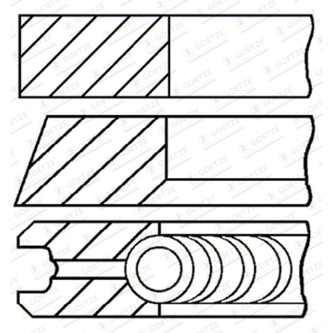 Goetze Engine Zuigerveerringset Goetze Diamant Gecoat LKZ-Ring GOETZE 08-433007-00